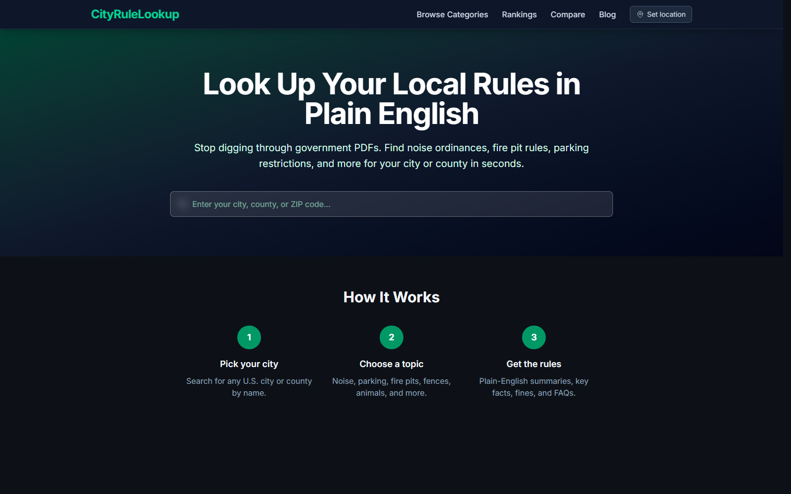 CityRuleLookup screenshot